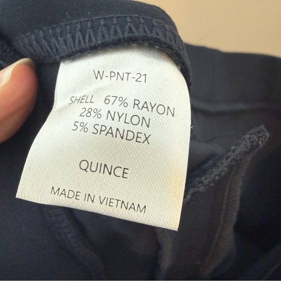 Quince Ultra Stretch Ponte Straight Leg Pants Navy Small Pull On Comfort - Picture 5 of 7